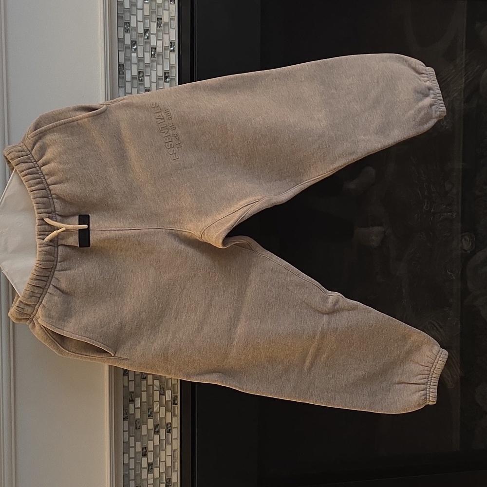 Fear of God Essentials Oat/Gray Sweatpants